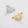 HANGING FILIGREE CRESCENT SHIELD WITH A TEARDROP CHARM 316L SURGICAL STEEL NIPPLE RING